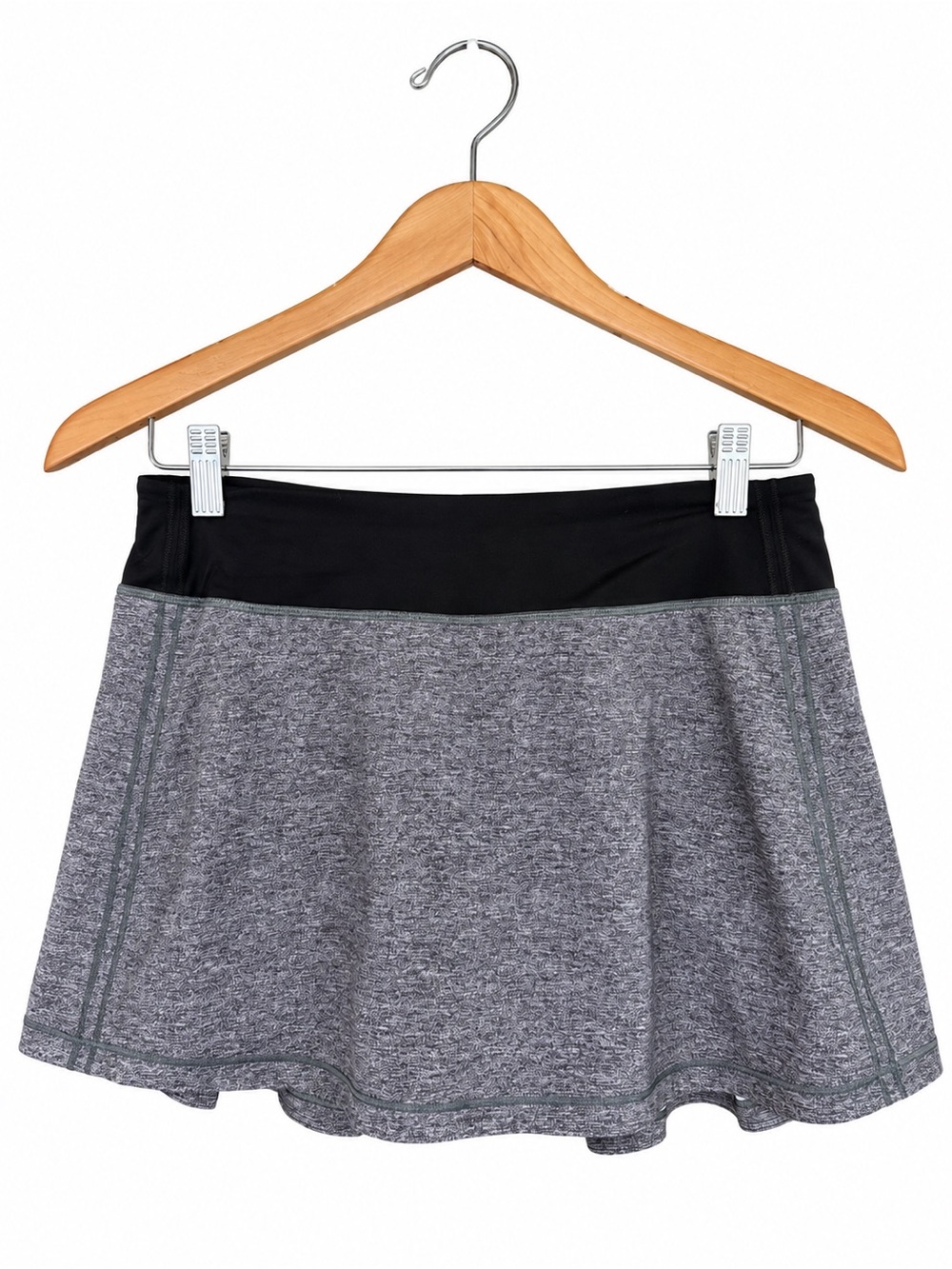 Lululemon Pace Rival Skirt Tall 8 No Panel Heather Lux Multi Black Gray